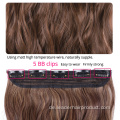 Synthetische Haarverlängerung Body Wave 5 Clips-in-Haarteile